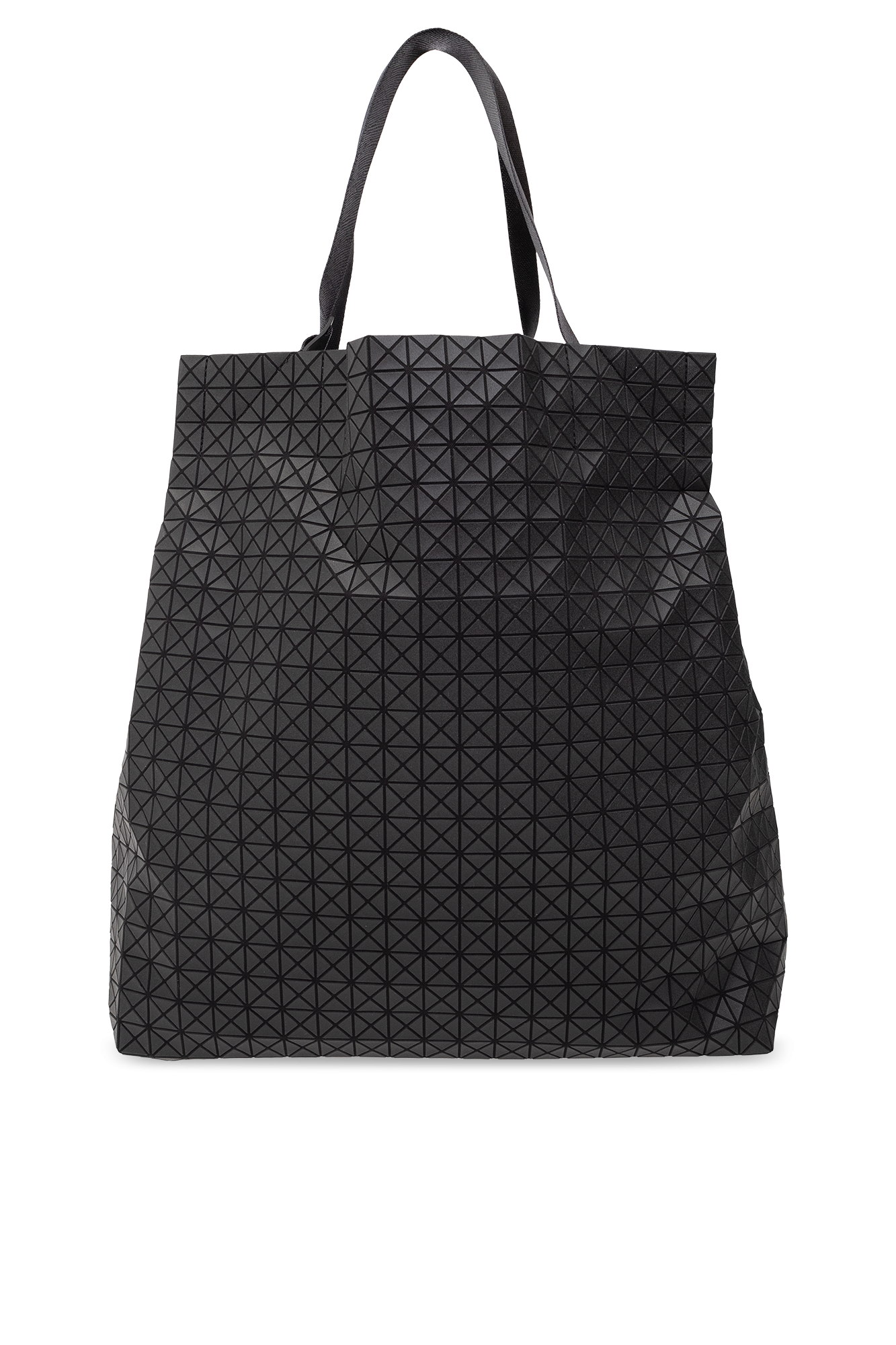 Black Shopper bag with geometrical pattern Bao Bao Issey Miyake